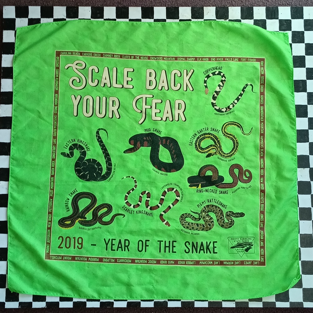 Green Year Of The Snake NC State PARKS 2019 collectors BANDANA